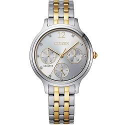 CITIZEN ED8184-51A WOMEN’S MOP DIAL TWO TONE BRACELET DRESS WATCH - deluxe.com.ng